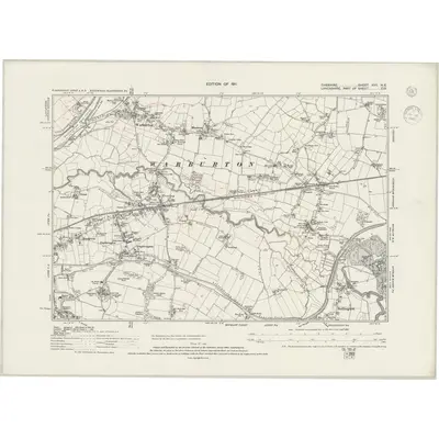 1905 Map of Cheshire XVII.NE, 1945 Print