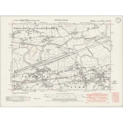 1938 Map of Cheshire XVII.NW, 1946 Print