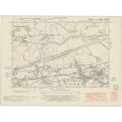 1938 Map of Cheshire XVII.NW, 1951 Print