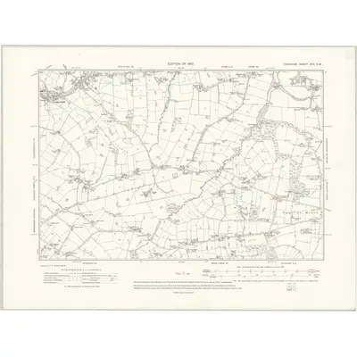 1905 Map of Cheshire XVII.SW, 1910 Print