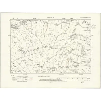 1905 Map of Cheshire XVII.SW, 1936 Print