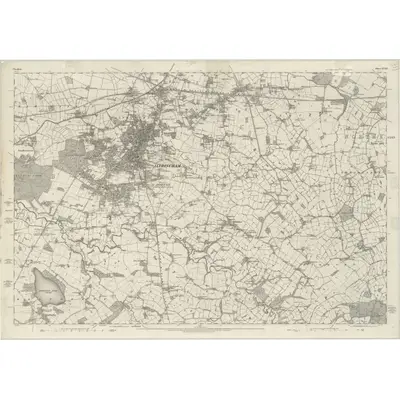 1872 Map of Cheshire XVIII, 1882 Print