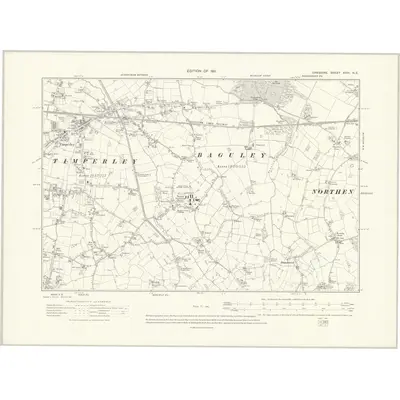 1907 Map of Cheshire XVIII.NE, 1911 Print