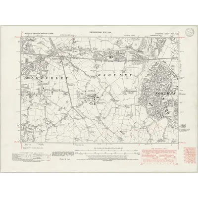 1938 Map of Cheshire XVIII.NE, 1946 Print