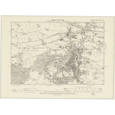 1897 Map of Cheshire XVIII.NW, 1899 Print