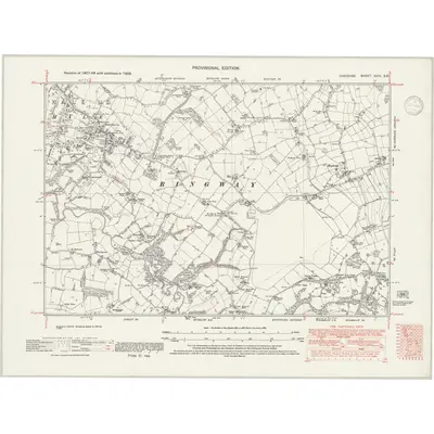 1938 Map of Cheshire XVIII.SE, 1946 Print