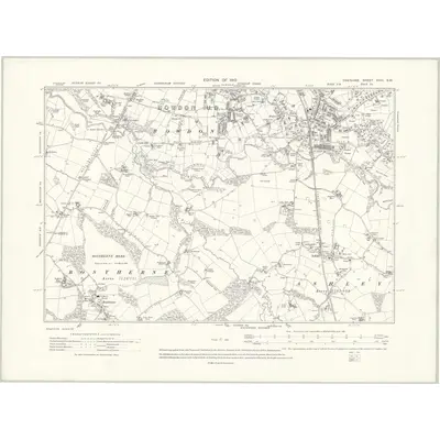 1908 Map of Cheshire XVIII.SW, 1910 Print