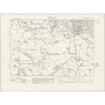 1936 Map of Cheshire XVIII.SW, 1940 Print