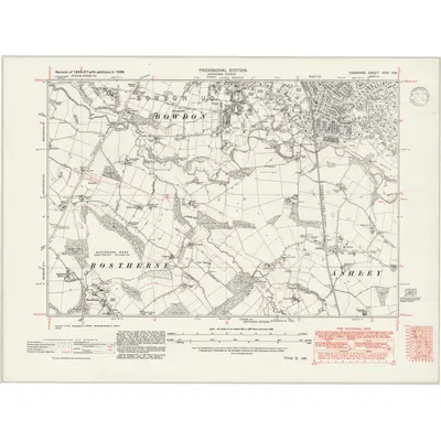1938 Map of Cheshire XVIII.SW, 1946 Print
