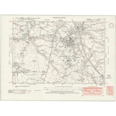 1938 Map of Cheshire XX.NW, 1946 Print