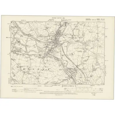 1896 Map of Cheshire XX.SE, 1899 Print