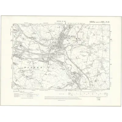 1907 Map of Cheshire XX.SE, 1912 Print