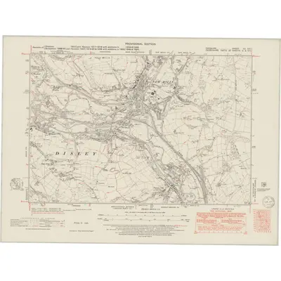 1938 Map of Cheshire XX.SE, 1950 Print