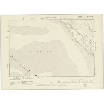 1897 Map of Cheshire XXI.NE, 1899 Print