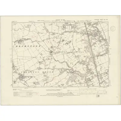 1908 Map of Cheshire XXII.NE, 1937 Print