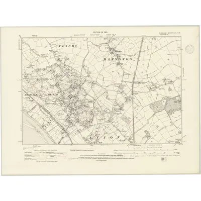 1908 Map of Cheshire XXII.NW, 1937 Print