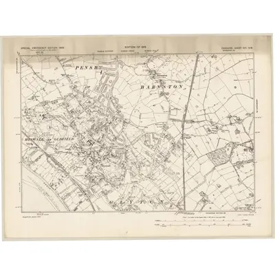 1938 Map of Cheshire XXII.NW, 1939 Print