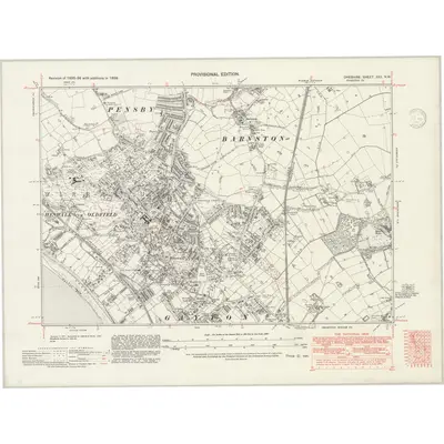 1938 Map of Cheshire XXII.NW, 1946 Print