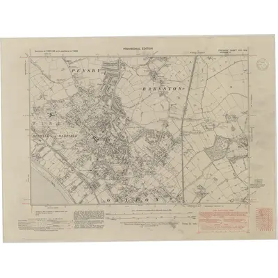 1938 Map of Cheshire XXII.NW, 1948 Print