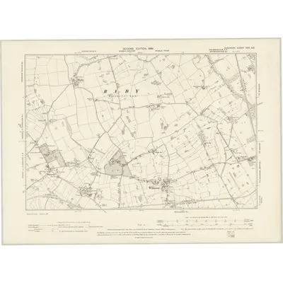 1897 Map of Cheshire XXII.SE, 1899 Print