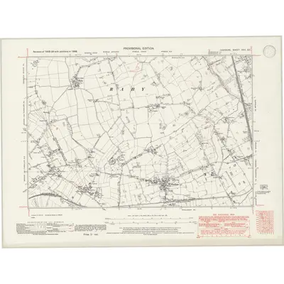 1938 Map of Cheshire XXII.SE, 1947 Print