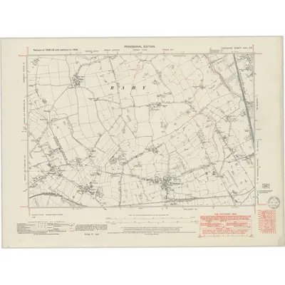 1938 Map of Cheshire XXII.SE, 1949 Print