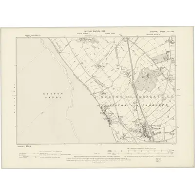 1898 Map of Cheshire XXII.SW, 1899 Print