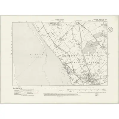 1909 Map of Cheshire XXII.SW, 1934 Print
