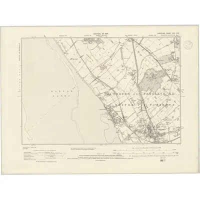 1909 Map of Cheshire XXII.SW, 1937 Print
