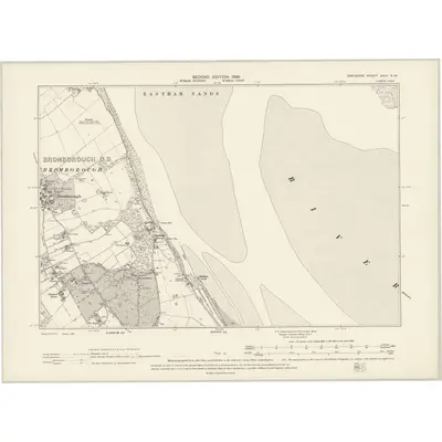 1897 Map of Cheshire XXIII.NW, 1899 Print