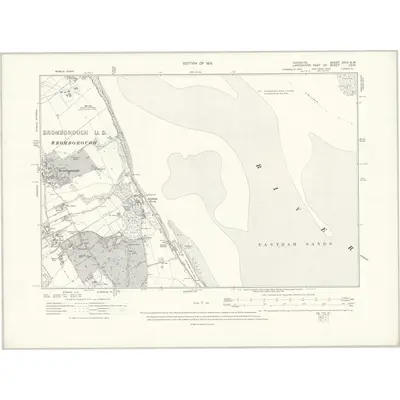 1908 Map of Cheshire XXIII.NW, 1912 Print
