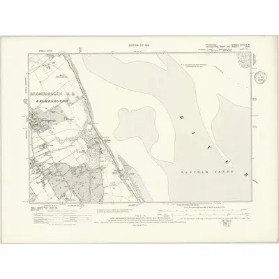 1908 Map of Cheshire XXIII.NW, 1936 Print