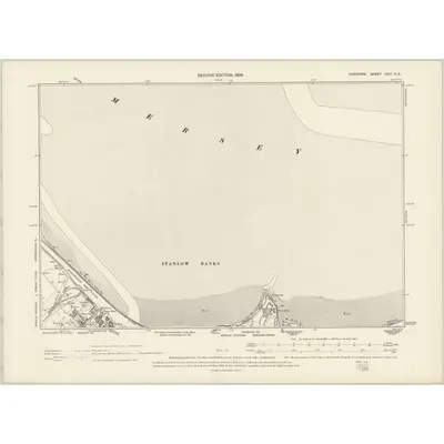 1897 Map of Cheshire XXIII.SE, 1899 Print