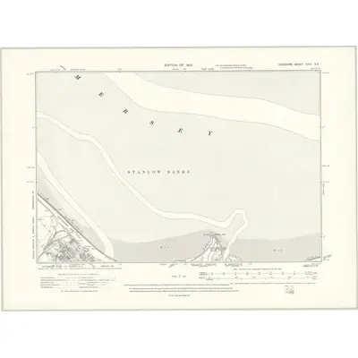 1908 Map of Cheshire XXIII.SE, 1912 Print
