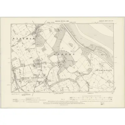 1897 Map of Cheshire XXIII.SW, 1899 Print