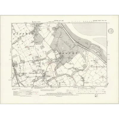 1908 Map of Cheshire XXIII.SW, 1936 Print