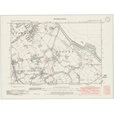 1938 Map of Cheshire XXIII.SW, 1946 Print
