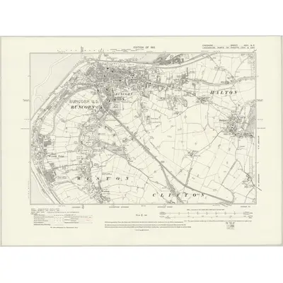1905 Map of Cheshire XXIV.NE, 1930 Print