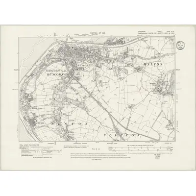 1905 Map of Cheshire XXIV.NE, 1934 Print
