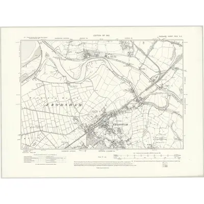 1908 Map of Cheshire XXIV.SE, 1912 Print