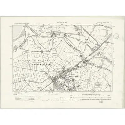 1908 Map of Cheshire XXIV.SE, 1936 Print