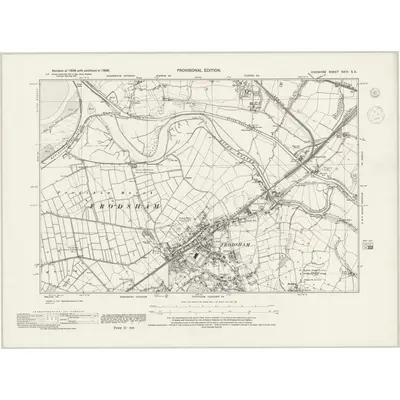 1938 Map of Cheshire XXIV.SE, 1945 Print