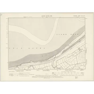 1897 Map of Cheshire XXIV.SW, 1899 Print