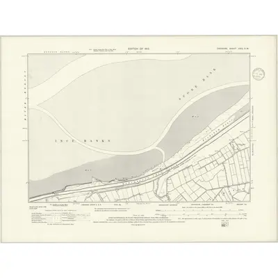 1908 Map of Cheshire XXIV.SW, 1936 Print