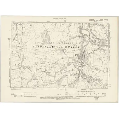 1896 Map of Cheshire XXIX.NE, 1899 Print