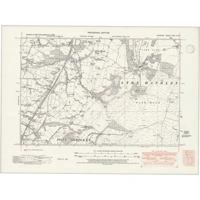 1938 Map of Cheshire XXIX.NW, 1946 Print
