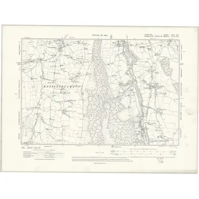 1907 Map of Cheshire XXIX.SE, 1910 Print