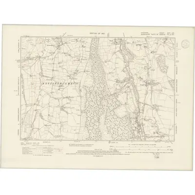 1907 Map of Cheshire XXIX.SE, 1937 Print