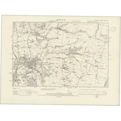 1907 Map of Cheshire XXIX.SW, 1937 Print