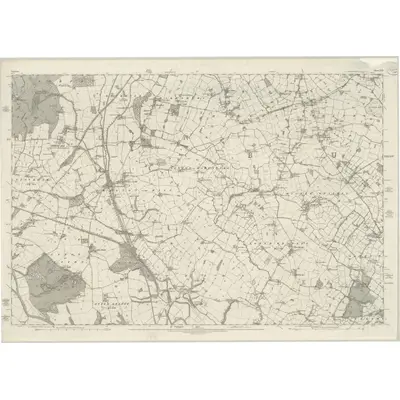 1874 Map of Cheshire XXV, 1881 Print